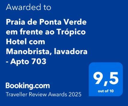 Praia De Ponta Verde Em Frente Ao Tropico Hotel Com Garagem, Wi-Fi, Lavadora - Apto703 Maceió 외부 사진